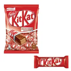 Шоколадные батончики KIT KAT с молочным шоколадом и хрустящей вафлей 169 г, 12368502, фото 1