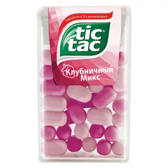 Драже TIC TAC (Тик Так), со вкусом клубники, 16 г, пластиковая баночка, 77116614, фото 1