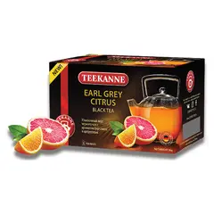 Чай TEEKANNE (Тиканне) &quot;Earl Grey Citrus&quot;, черный, бергамот/цитрус, 20 пакетиков, 0306_4560, фото 1