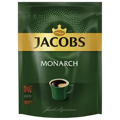 Кофе растворимый JACOBS MONARCH (Якобс Монарх), сублимированный, 240 г, мягкая упаковка, 62360, фото 1