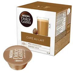 Капсулы для кофемашин NESCAFE Dolce Gusto &quot;Cafe au lait&quot;, натуральный кофе с молоком, 16 шт. х 10 г, 12148061, фото 1
