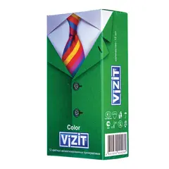 Презервативы латексные VIZIT Color, комплект 12 шт., цветные ароматизированные, 101010331, фото 1