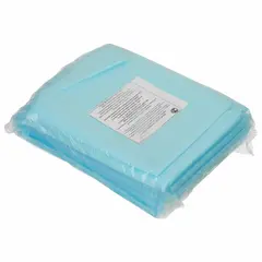 Простыни ГЕКСА нестерильные, комплект 10 шт., 70х200 см, спанбонд 25 г/м2, голубые, фото 1