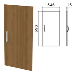 Дверь ЛДСП низкая &quot;Канц&quot;, 346х16х698 мм, цвет орех пирамидальный, ДК32.9, фото 1