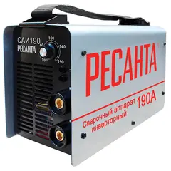 Сварочный аппарат инверторный САИ 190 РЕСАНТА, сварочный ток до 190 А, диаметр электрода до 5 мм, 65/2, фото 1