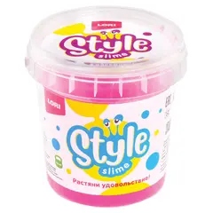 Слайм Style Slime классический &quot;Розовый с ароматом вишни&quot;, 150 мл, LORI, Сл-001, фото 1