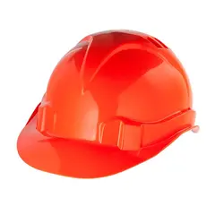 Каска защитная СИБРТЕХ, ударопрочный пластик, размер 52-66, оранжевая, 89113, фото 1