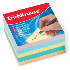 Блок для записей ERICH KRAUSE непроклеенный, куб 9х9х5 см, цветной, 5139, фото 1