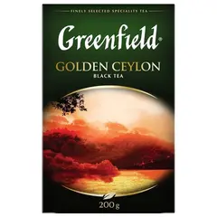 Чай GREENFIELD (Гринфилд) &quot;Golden Ceylon&quot;, черный, листовой, 200г, картонная коробка, ш/к 07910, 0791-10, фото 1