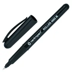 Ручка-роллер CENTROPEN, ЧЕРНАЯ, трехгранная, корпус черный, узел 0,7 мм, линия письма 0,6 мм, 4665/1Ч, фото 1