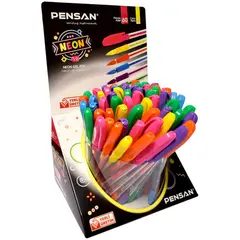 Ручка гелевая PenSan &quot;Neon Gel&quot;, ассорти, неоновые чернила, 1мм, грип, дисплей, фото 1