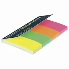 Закладки клейкие бумажные INDEX, НЕОНОВЫЕ, 50х20 мм, 4 цвета по 40 листов, I441810, фото 1