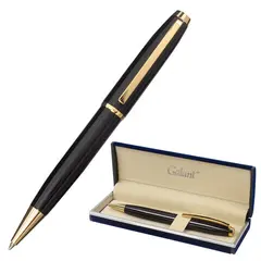 Ручка подарочная шариковая GALANT ABRIS, корпус черный, золотистые детали, 0,7мм, синяя, 143500, фото 1