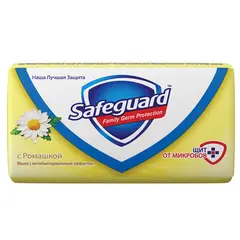 Мыло туалетное Safeguard &quot;Ромашка&quot;, антибактериальное, бумажная обертка, 90г, фото 1