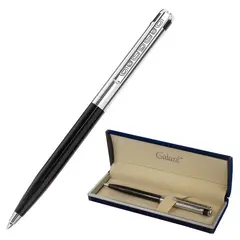 Ручка подарочная шариковая GALANT ACTUS, корпус серебр. с черн., детали хром, 0,7мм, синяя, 143518, фото 1