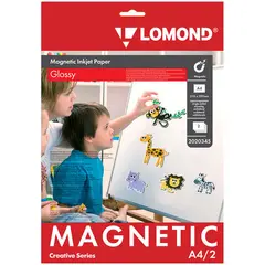 Бумага А4 с магнитным слоем Lomond Magnetic, 660г/м2 (2л) для струйной печати, глянцевая односторонняя, фото 1