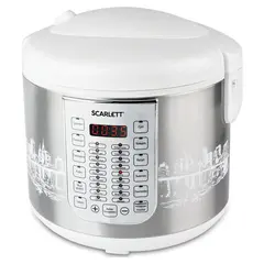 Мультиварка SCARLETT SC-MC410S21, 900Вт, 5л, 30 программ, выпечка, белая/серебро, фото 1