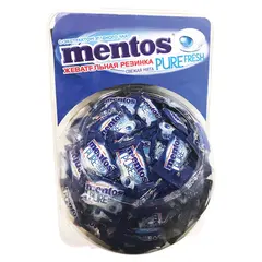 Жевательная резинка MENTOS Pure Fresh (Ментос) &quot;Свежая Мята&quot;, сфера, 250 жевательных резинок, 85255, фото 1