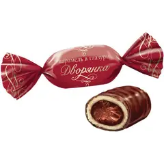 Конфеты карамель ДВОРЯНКА в шоколадной глазури с ликерной начинкой, 500 г, пакет, ВК269, фото 1
