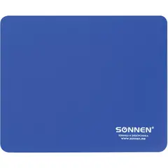 Коврик для мыши SONNEN &quot;BLUE&quot;, резина+ткань, 220х180х3 мм, 513308, фото 1