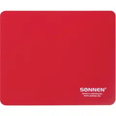 Коврик для мыши SONNEN &quot;RED&quot;, резина+ткань, 220х180х3 мм, 513306, фото 1