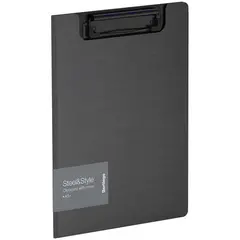 Папка-планшет с зажимом Berlingo &quot;Steel&amp;Style&quot; A5+, 1800мкм, пластик (полифом), черная, фото 1