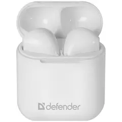 Наушники с микрофоном беспроводные Defender Twins 637, Bluetooth 5.0, TWS, белый, фото 1