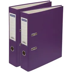Папка-регистратор OfficeSpace, 70мм, бумвинил, с карманом на корешке, фиолетовая, фото 1