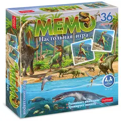 Игра настольная Hatber &quot;Эра динозавров&quot; мемо, 36 карточек, фото 1
