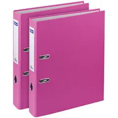 Папка-регистратор OfficeSpace, 70мм, бумвинил, с карманом на корешке, розовая, фото 1