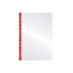 Папка-вкладыш с цветным корешком Berlingo, А4, 30мкм, глянцевая, красная, фото 1