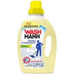 Средство для мытья полов WashMann &quot;Лимон&quot;, 1,5л, фото 1