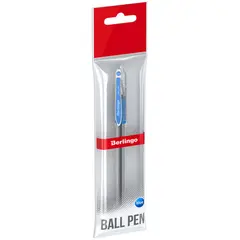 Ручка шариковая Berlingo &quot;I-10&quot; синяя, 0,4мм, грип, пакет с европодвесом, фото 1