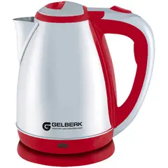 Чайник электрический Gelberk GL-317, 1.8л, 1500Вт, нержавеющая сталь, красный, фото 1