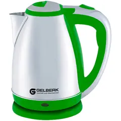 Чайник электрический Gelberk GL-318, 1.8л, 1500Вт, нержавеющая сталь, зеленый, фото 1