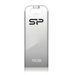 Флеш-диск 16 GB, SILICON POWER Touch T03, USB 2.0, металлический корпус, серебристый, SP16GBUF2T03V1F, фото 1