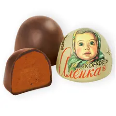 Шоколадные конфеты Красный Октябрь, Аленка, крем-брюле, купол, 250г, фото 1