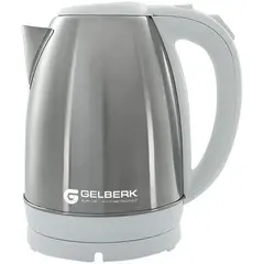 Чайник электрический Gelberk GL-450, 1,8л, 1500Вт, нержавеющая сталь, белый, фото 1