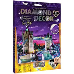 Картина из страз и глиттера Danko toys «Diamond decor. Мост», комплект страз, карандаш-аппликатор, губка, акриловый лак, фото 1