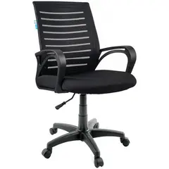 Кресло оператора Helmi HL-M16 R &quot;Vivid&quot;, спинка ткань-сетка черная/сиденье ткань черная, фото 1