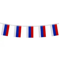 Гирлянда из флагов России, длина 2,5м, 10 прямоугольных флажков 10х15см, BRAUBERG, 550187, фото 1