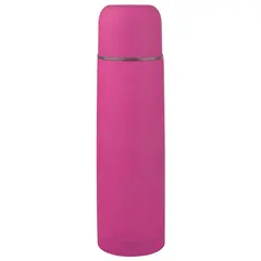 Термос LAIMA классический с узким горлом (2 чашки) 0,5 л, нержавеющая сталь, розовый, 605120, фото 1