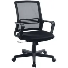 Кресло оператора Helmi HL-M07 &quot;Comfort&quot;, ткань, спинка сетка черная/сиденье TW черная, механизм качания, фото 1