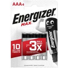 Батарейка Energizer Max AAA (LR03) алкалиновая, 4BL, фото 1