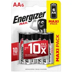 Батарейка Energizer Max АА (LR06) алкалиновая, 6BL, фото 1