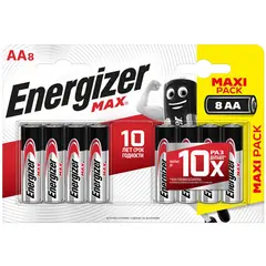 Батарейка Energizer Max АА (LR06) алкалиновая, 8BL, фото 1