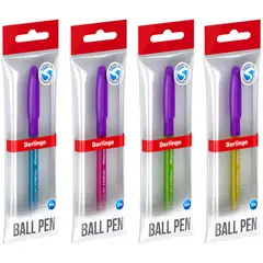 Ручка шариковая Berlingo &quot;Triangle 110 Color&quot; синяя, 0,7мм, грип, корпус ассорти, пакет, фото 1