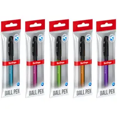 Ручка шариковая Berlingo &quot;Color Zone stick&quot; 0,7мм, синяя, прорезиненный корпус ассорти, пакет, фото 1