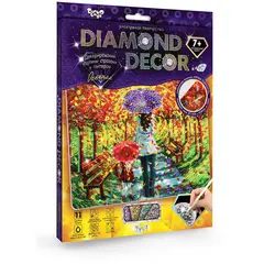 Картина из страз и глиттера Danko toys &quot;Diamond decor. Прогулка под дождем&quot;, комплект страз, карандаш-аппликатор, губка, акриловый лак, фото 1