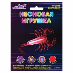 Светящаяся (неоновая) игрушка скорпион ЮНЛАНДИЯ, красный, длина 10,5 см, 662602, фото 1